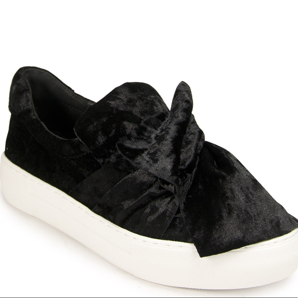 J/Slides Annabelle velvet slip-on - Black